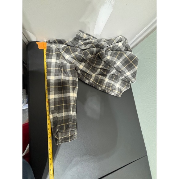 Freedom Foundry Sherpa Lined Flannel Shirt Jacket Gray Plaid Men's - Picture 10 of 10